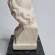 Buste de Molière en plâtre ciré sur socle en marbre 14 cm