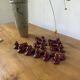 Red poodle ceramic knife holder