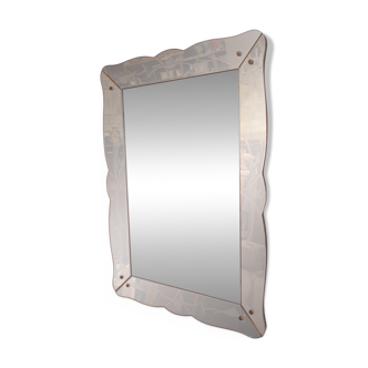 art deco venetian mirror
