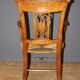 Pair of straw armchairs in cherry wood Directoire early XIX