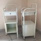 Pair of hospital bedside tables