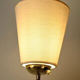 Lampadaire à trois bras en teck et laiton, Scandinavie, années 1940-1950