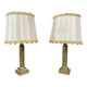 Pair of Antique Neoclassical Bedside Lamps Column Gilded Bronze France