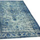Hand-knotted vintage anatolian 1980s 173 cm x 268 cm blue rug
