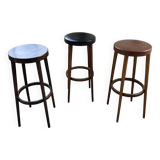 Set of three high bistro stools