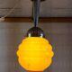 Art Deco opaline marbled globe suspension and aluminium mount - mid 20th century.