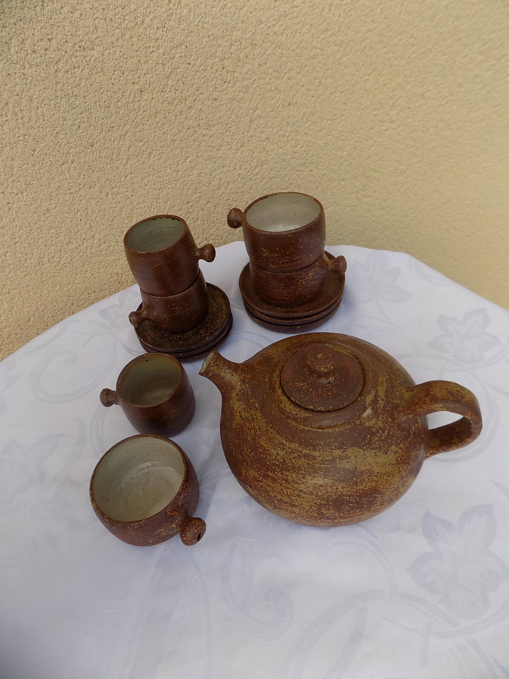 13 piece stoneware coffee/tea set