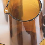 Orangeade in blown yellow glass service