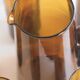 Orangeade in blown yellow glass service