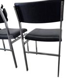 Set of 4 vintage chrome chairs / dining chairs