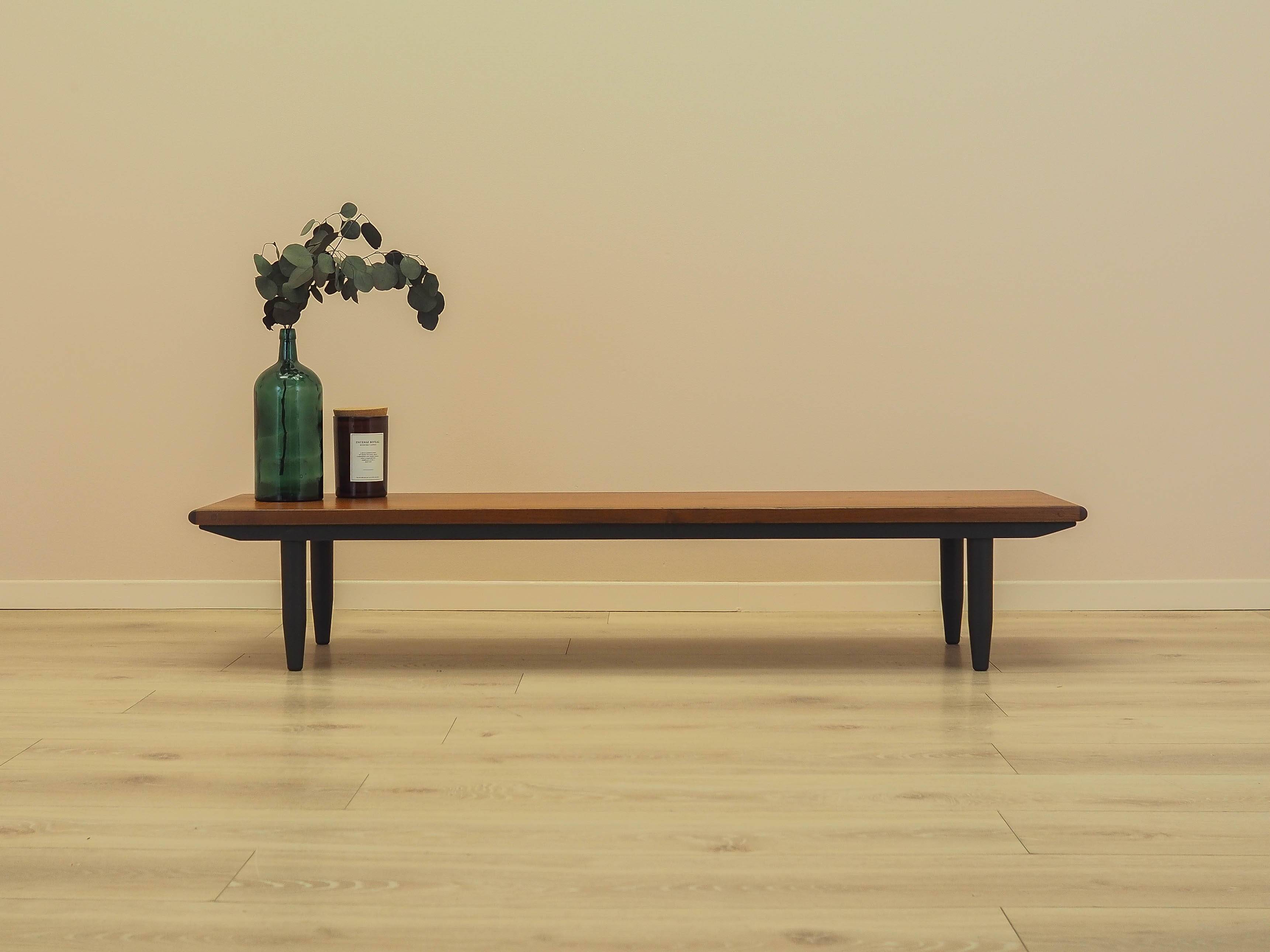 Teak sideboard, low Danish console, 1970s