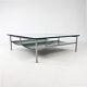 Table Basse Postmoderne en Verre et Acier par Metaform, 1990s