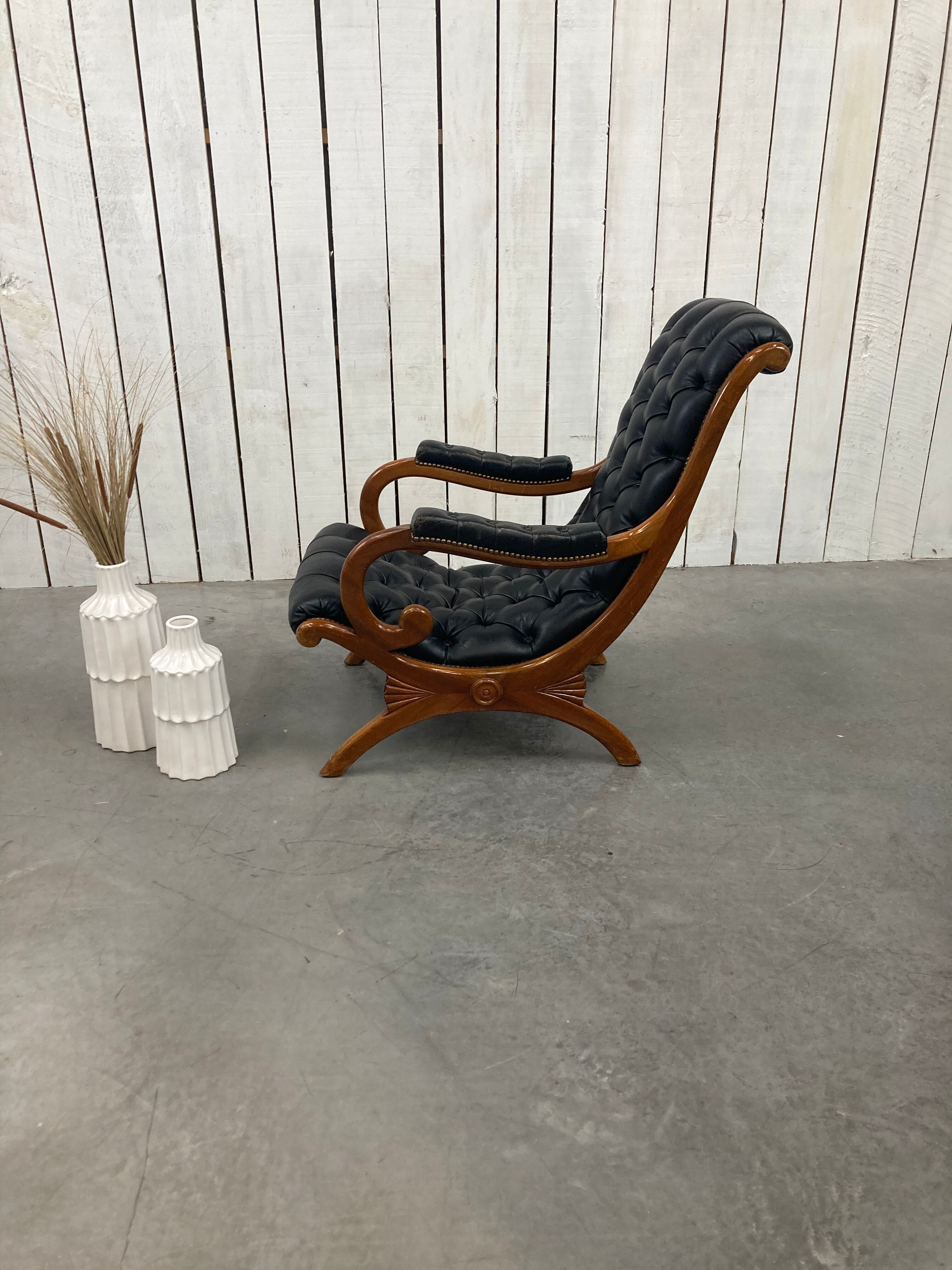 Old leather armchair