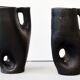 Lot de 2 pichet Korond Terre Cuite Noire Poterie Babos Istvan ?