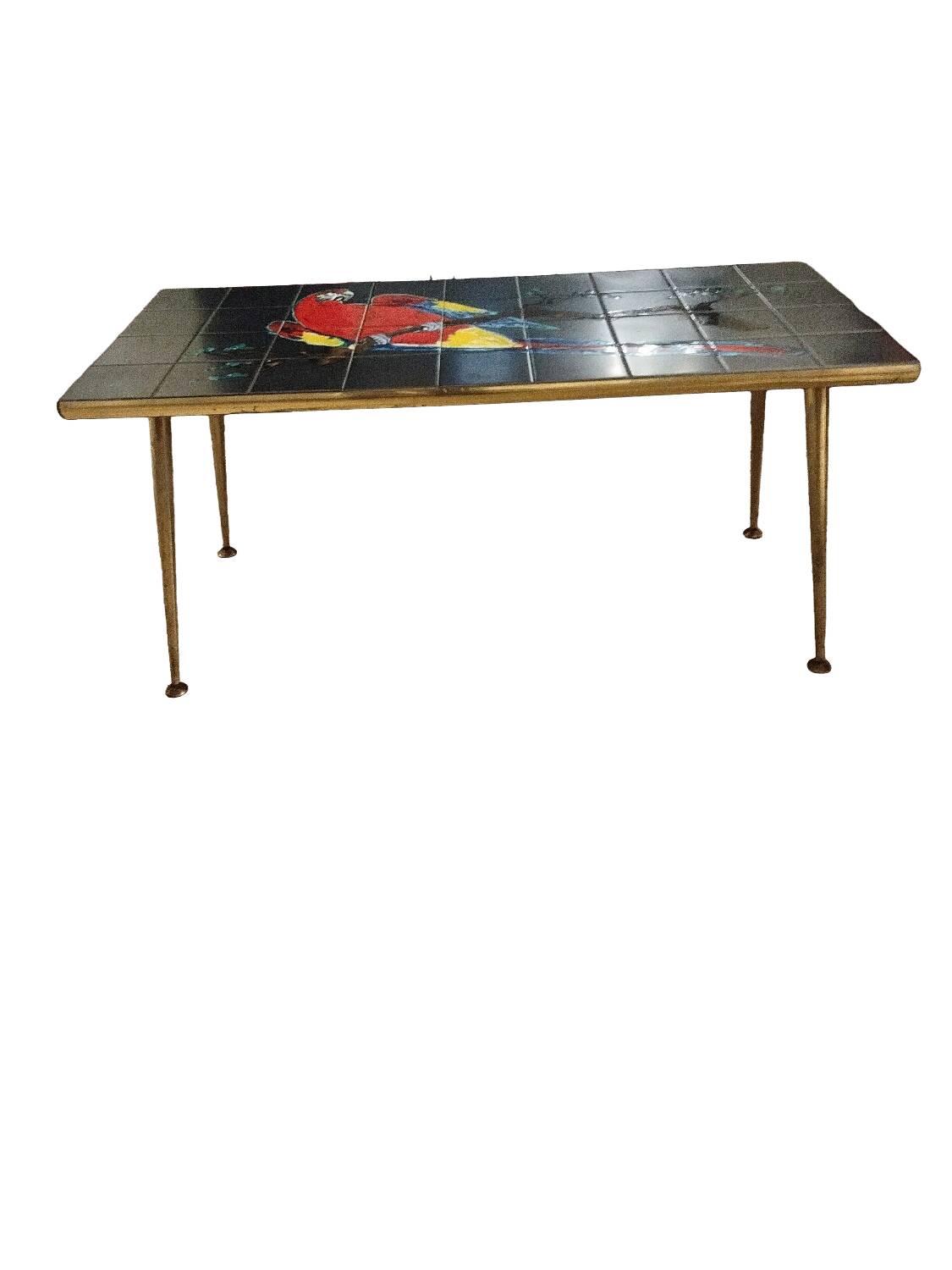 Ceramic coffee table from the 1950s signed Denisco.