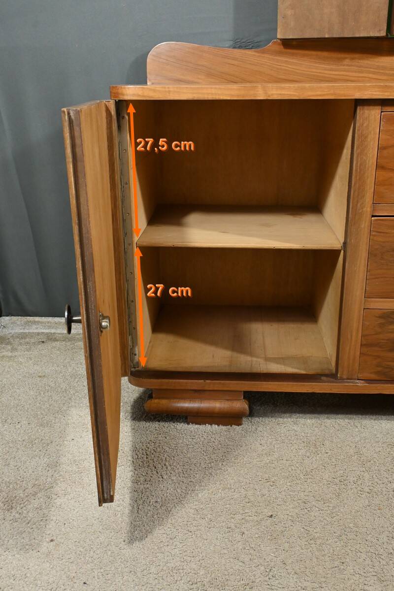 Walnut Veneer Hairdresser, Art Deco - 1930