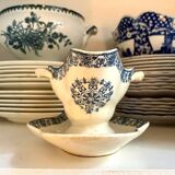 Gien ironware sauce boat, "Arabesques" service