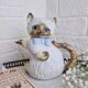 Vintage Japanese teapot in the shape of a ceramic cat