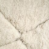 Moroccan Berber carpet blessed ouarain ecru with black diamonds engraved 295x213cm