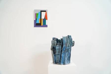 Guy Vandenbranden, Abstract Geometric Oil on Canvas