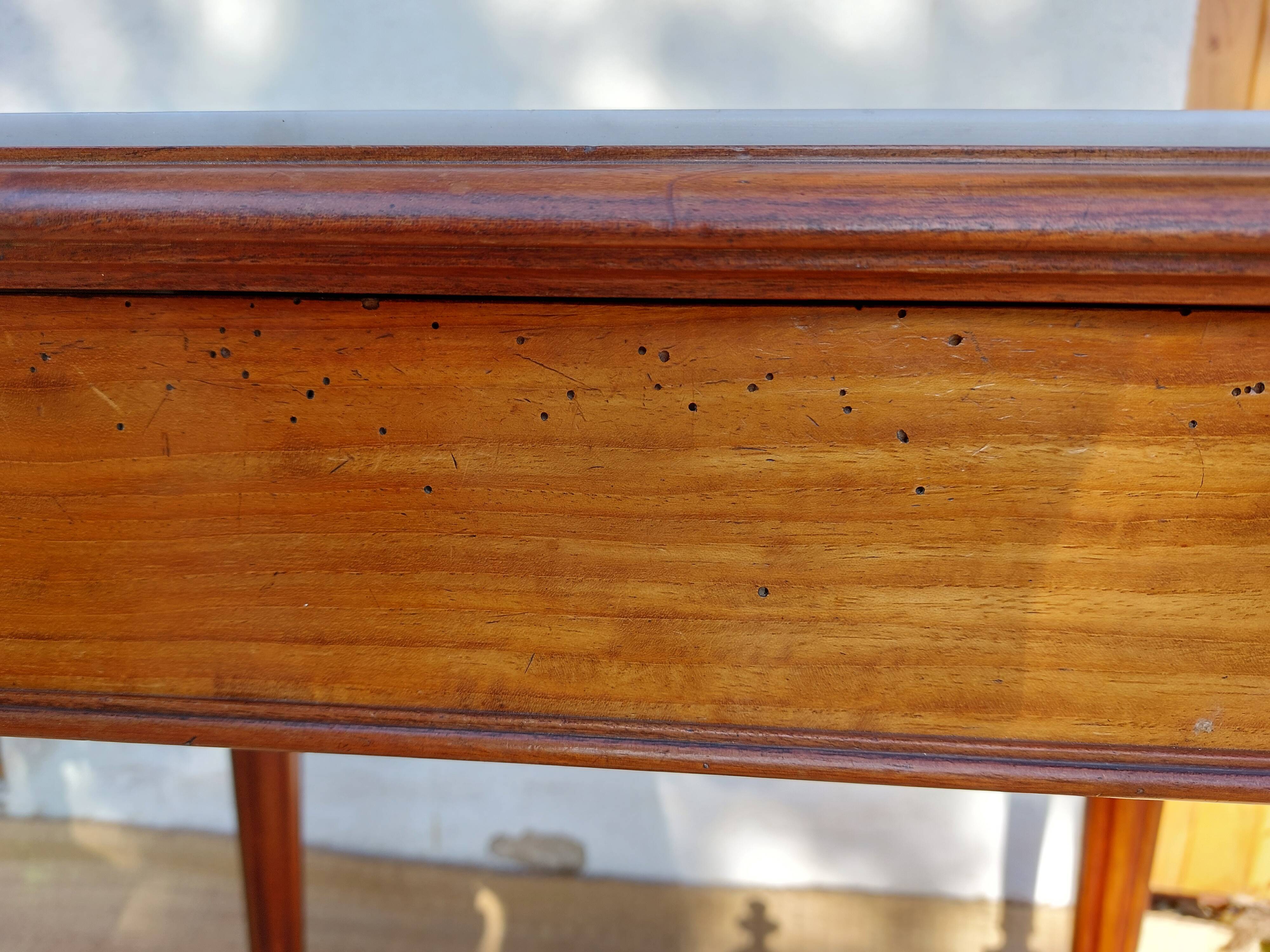 Console, white marble top