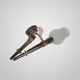 Exceptional double torch wall light modernist Arlus 50s height 44cm