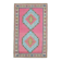 1970s vintage Turkish hand-knotted wool cotton pink area rug 128x208