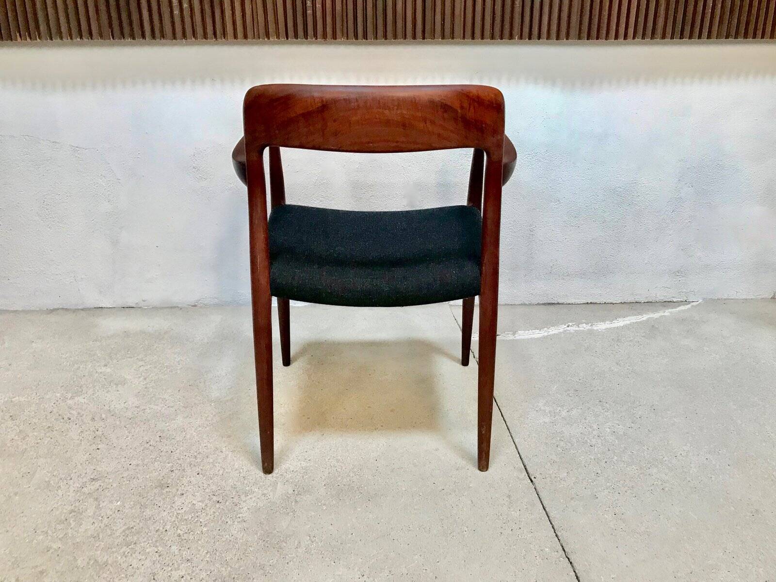 Model 56 Danish teak chair with armrests by Niels O. Møller for J.L. Møllers, 1954
