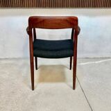 Model 56 Danish teak chair with armrests by Niels O. Møller for J.L. Møllers, 1954