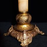 Gilt Bronze Planter with Onyx Column