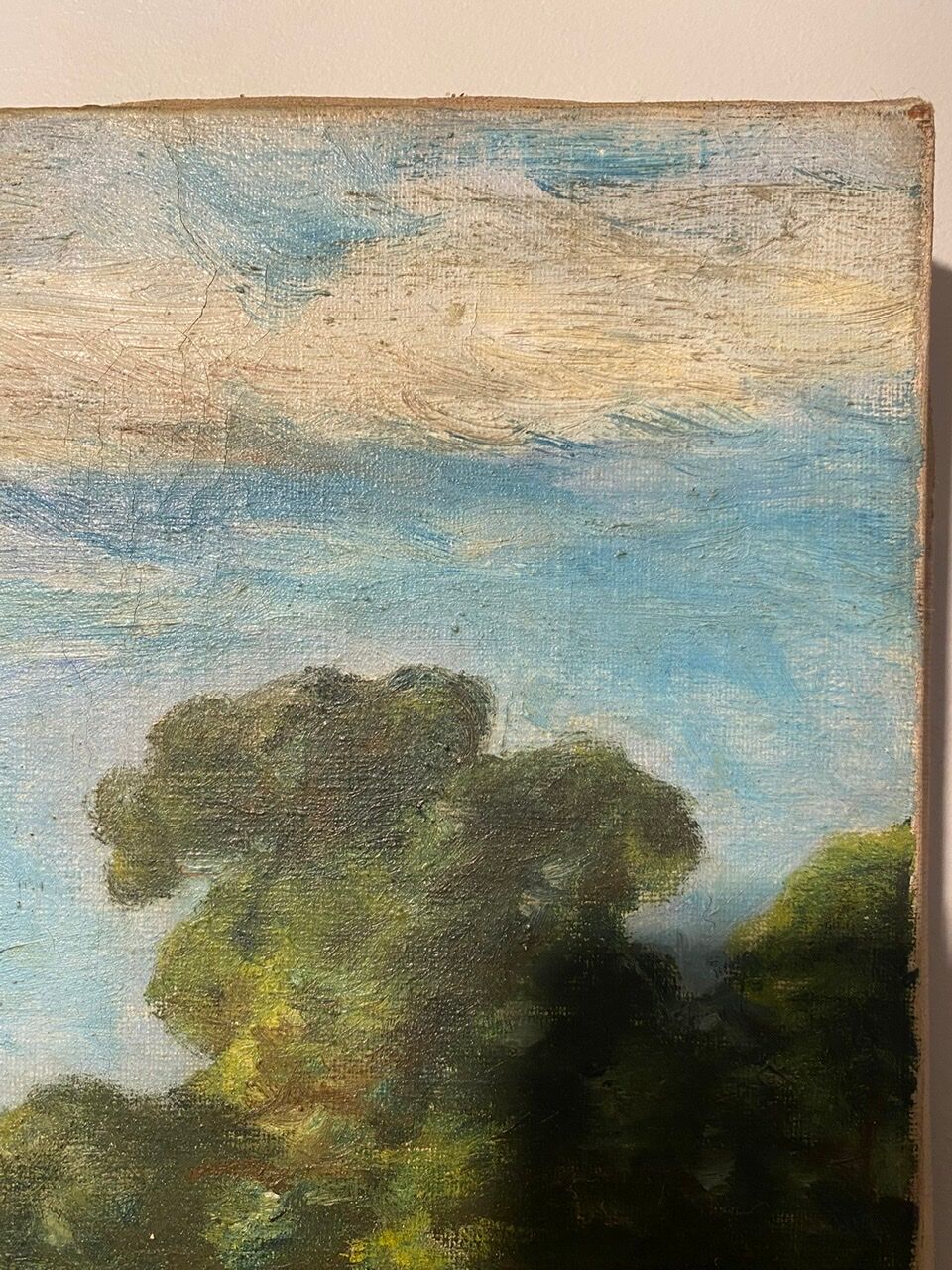 Old painting, landscape, signed, early XX century