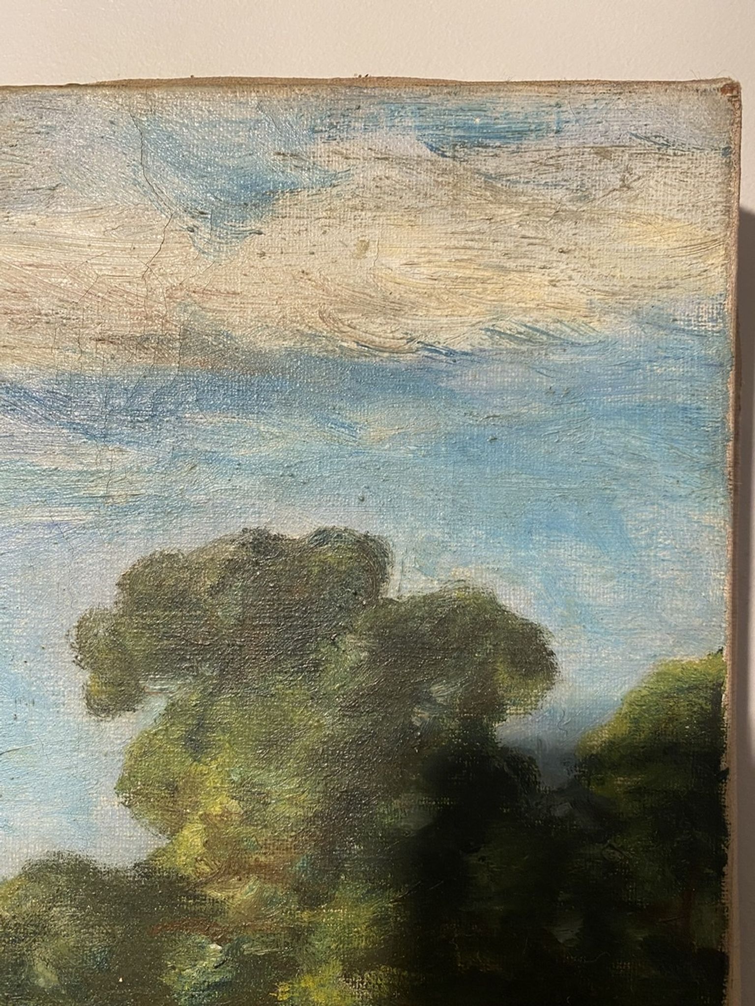 Tableau ancien, paysage, signé, début XX siècle