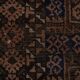 Vintage Turkish handmade rug 125x212 cm