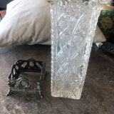 Vintage transparent glass vase