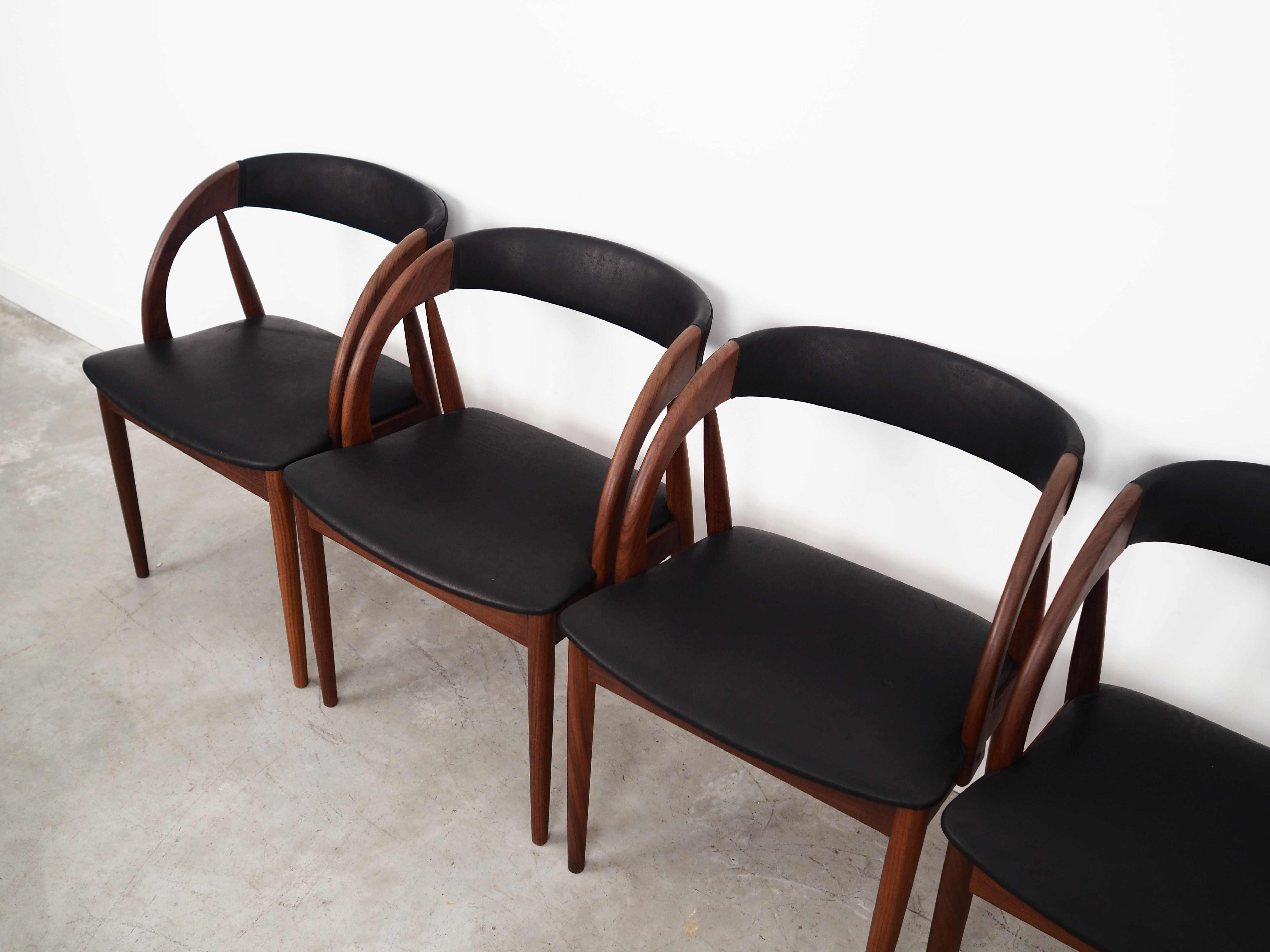 Lot de 4 chaises en teck, design danois, années 1970, Danemark