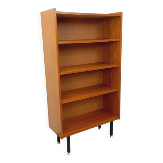 Bibliothèque étagère vintage en bois style teck des années 60