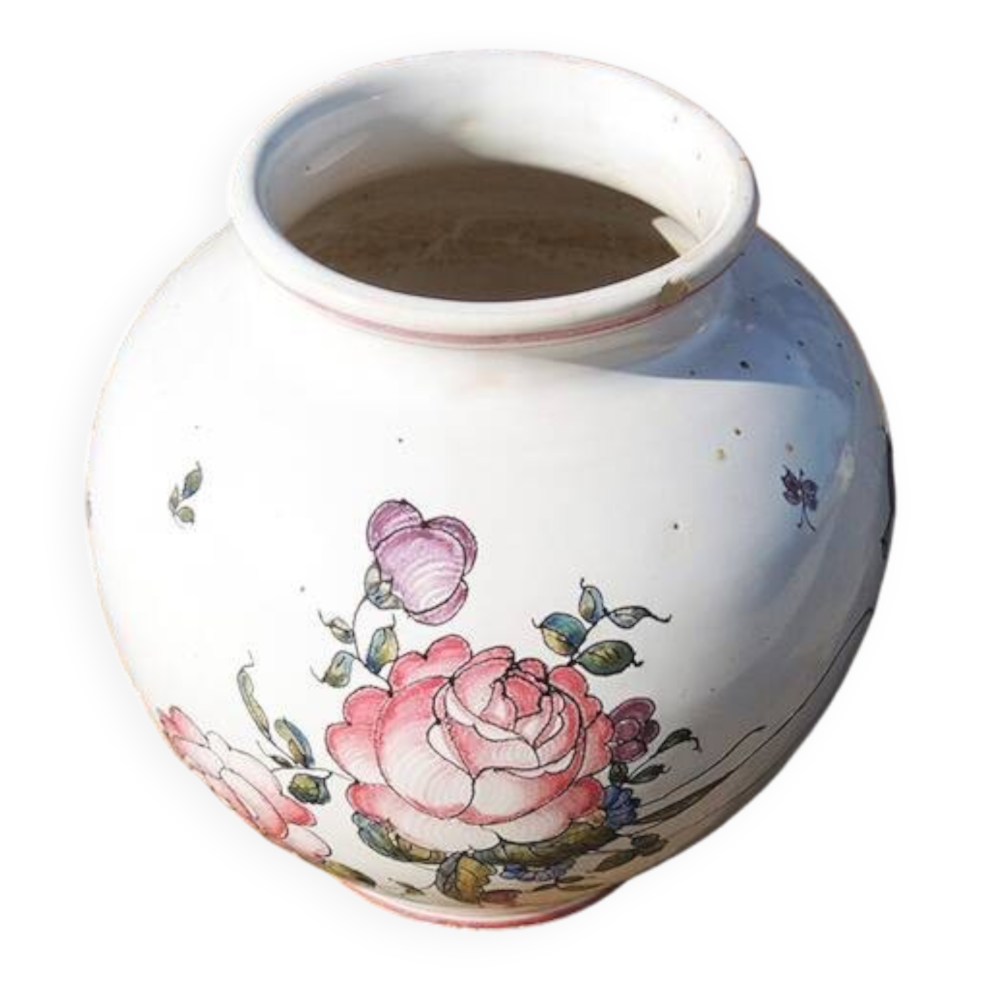 Old Malicorne Earthenware Vase - Emile Tessier