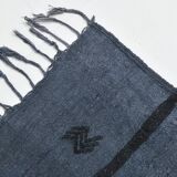 Blue & Black Ethnic Vintage Kilim Rug, 174x204Cm