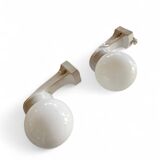 2 x Porcelain Wagenfeld wall lamp no. 4300 for Lindner / 1950s