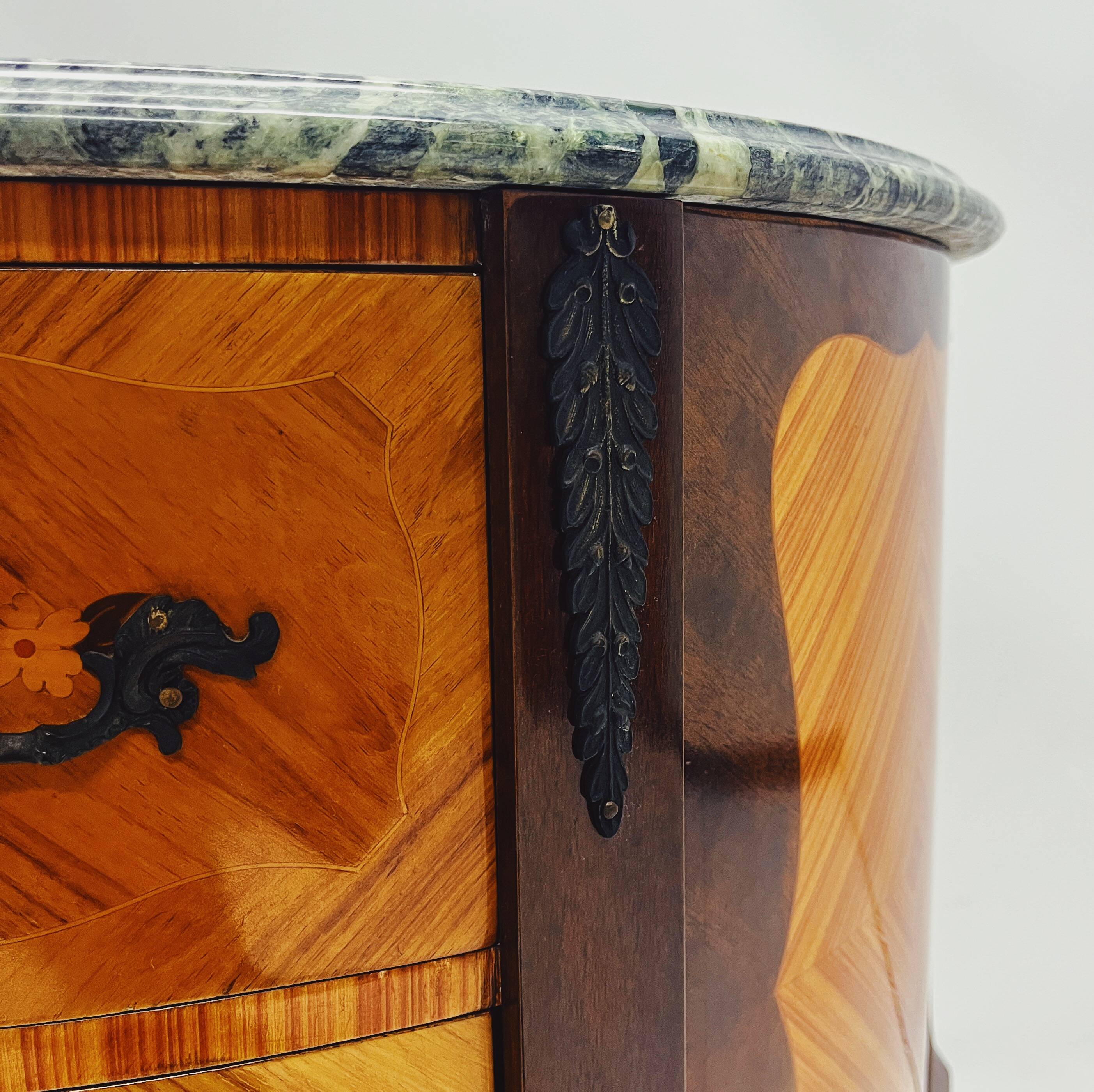 French Mahogany Louis XV Commode with Marble Top