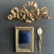 Ancient carved wooden fronton, Louis XVI bow, 19th century.