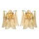Amber Rondini Murano Glass Gold Wall Sconces by Simoeng, Set of 2