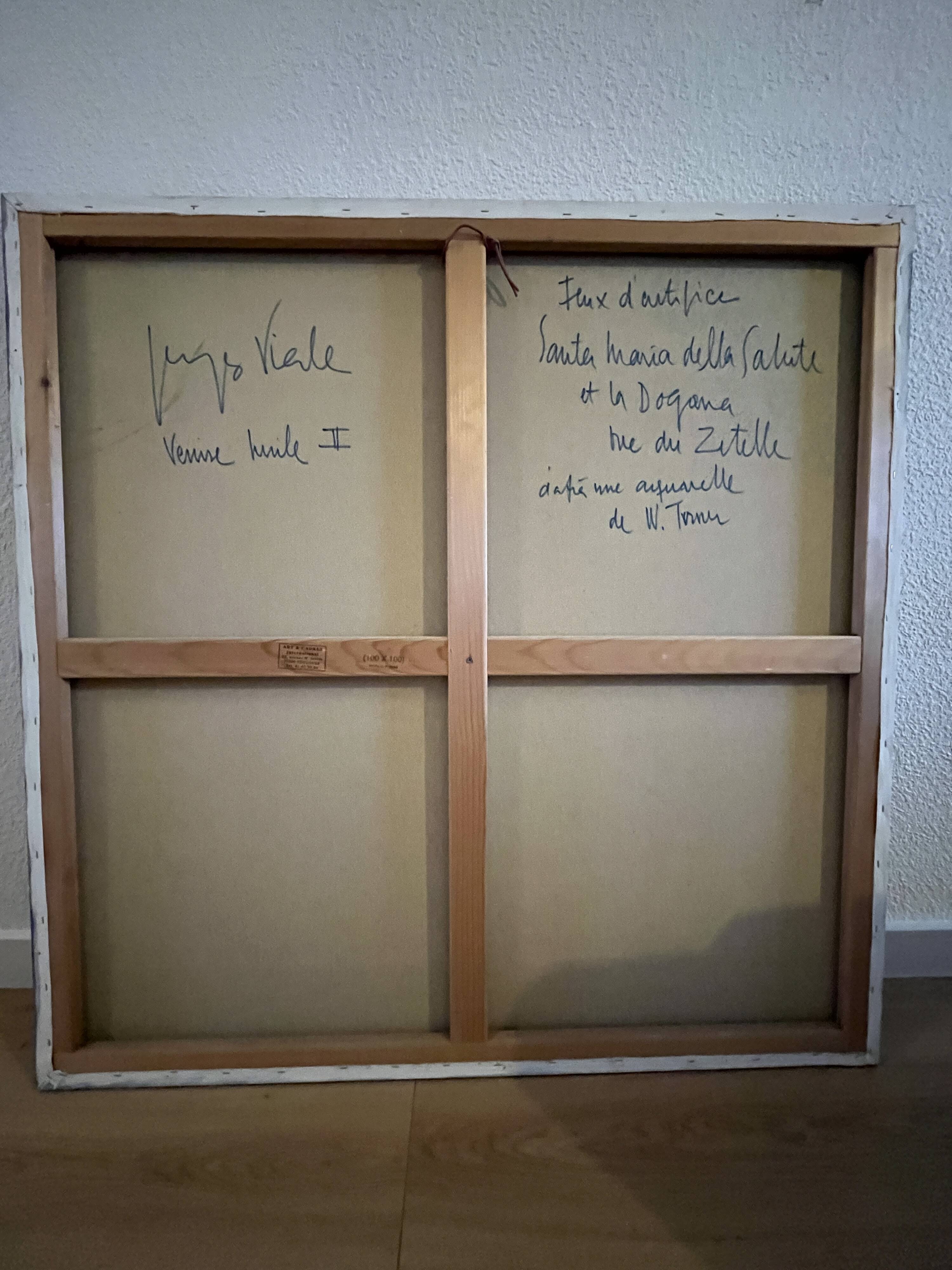 Tableau, oil on canvas Venice, Hugo Viale