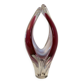 Sculpture en verre par Paul Kedelv pour Flygsfors, 1958