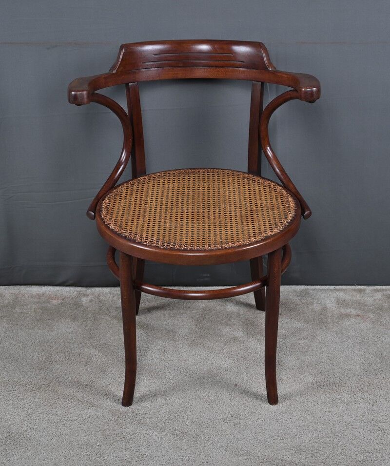Curved beech armchair, Baumann house – early 20th century