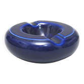 Modernist blue ceramic ashtray from the 1960s.