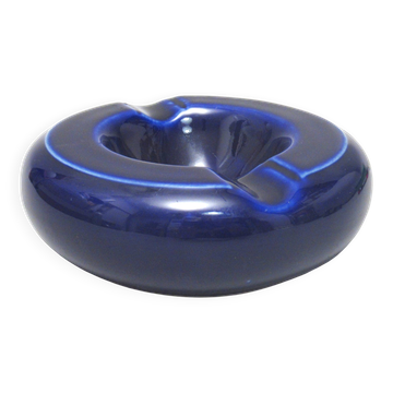Modernist blue ceramic ashtray from the 1960s.