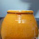 Biot jug in glazed ochre ceramic