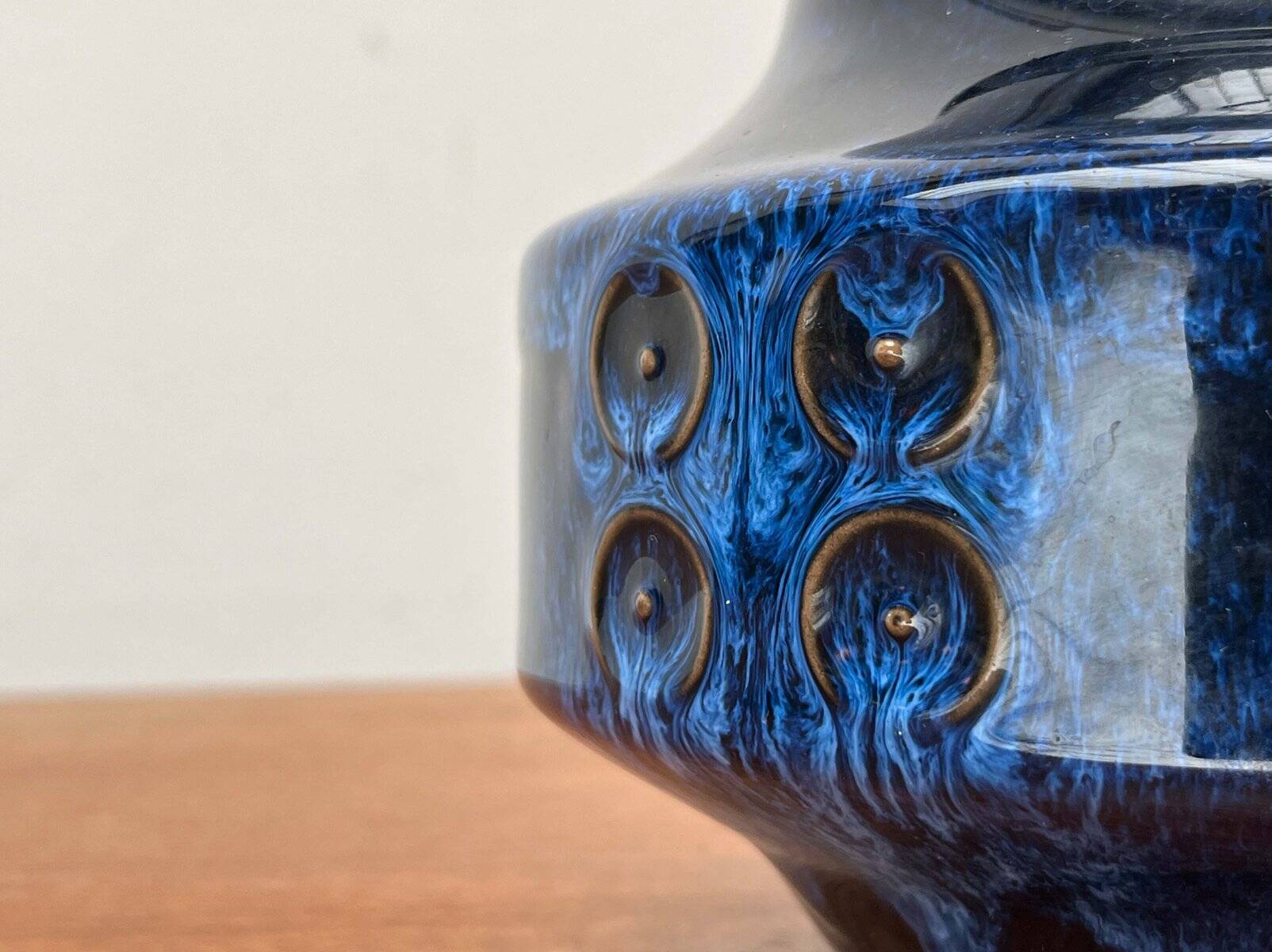 Vintage Japanese workshop pottery vase from Tokoname, 1970s.