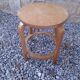Vintage curved wooden stool